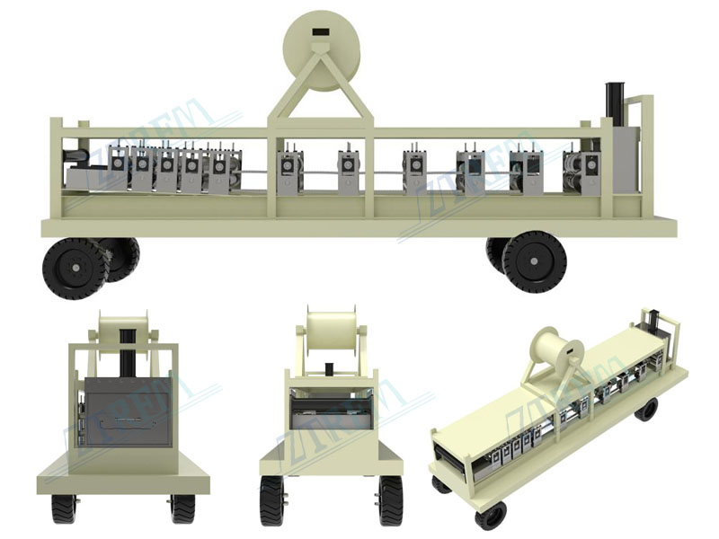 車載式立縫KR-18移動式全液壓閉口式屋面板成型機組 車載式立縫KR-18移動式全液壓閉口式屋面板成型機組