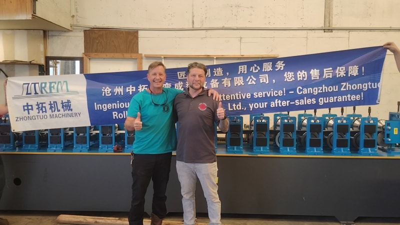 滄州中拓再創佳績彩鋼瓦滴水檐設備在美國佛羅里達成功投產運行穩定 滄州中拓再創佳績彩鋼瓦滴水檐設備在美國佛羅里達成功投產運行穩定